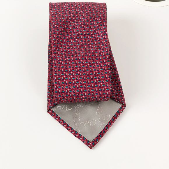 Christian Dior 100%‎ Silk Red Tie - Picture 8 of 8